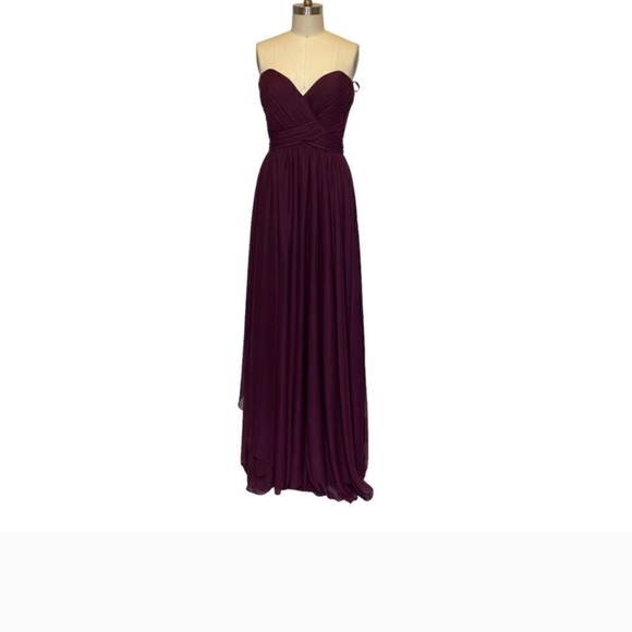 Allure Bridals Strapless Gown in Deep Purple - Picture 1 of 5
